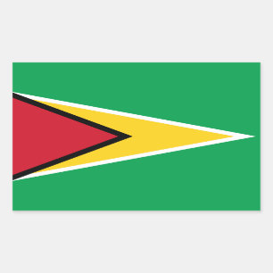 Flagge von Guyana Rechteckiger Aufkleber