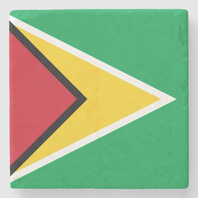 Flagge von Guyana Steinuntersetzer (Vorderseite)