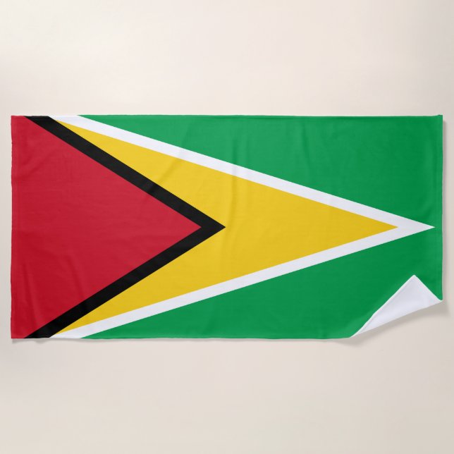 Flagge von Guyana Strandtuch (Vorderseite)