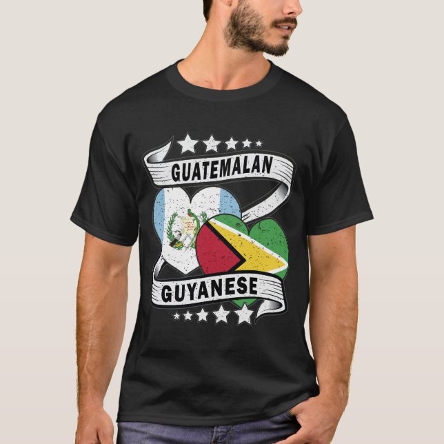 Flagge von Guyana und Guatemala T-Shirt (Vorderseite)