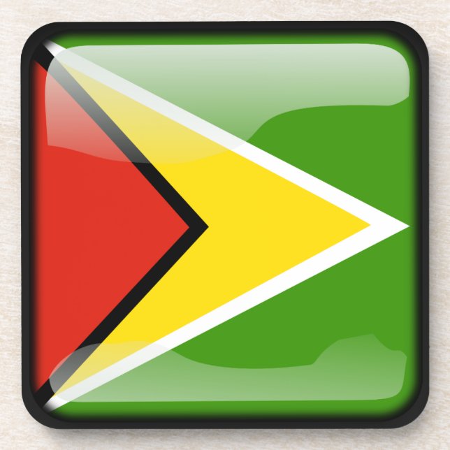 Flagge von Guyana Untersetzer (Vorderseite)