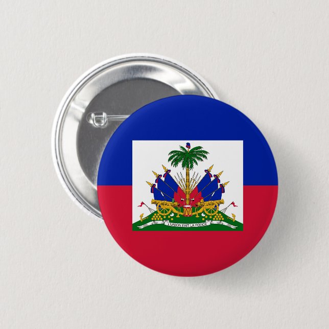 Flagge von Haiti Button (Vorne & Hinten)