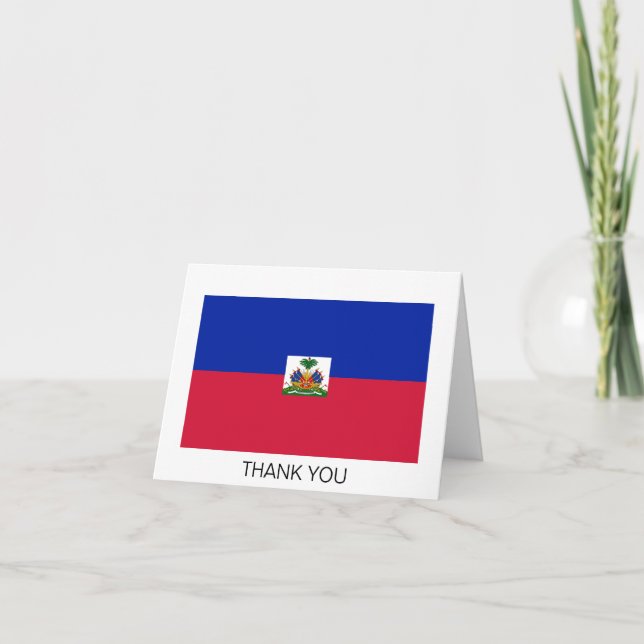 Flagge von Haiti Dankeskarte (Vorderseite)