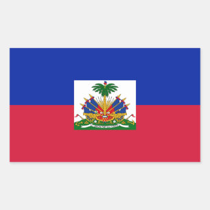 Flagge von Haiti Rechteckiger Aufkleber