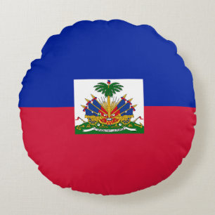 Flagge von Haiti Rundes Kissen