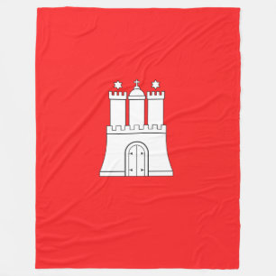 Flagge von Hamburg Fleece-Decke Fleecedecke
