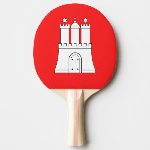 Flagge von Hamburg Ping Pong Paddle Tischtennis Schläger