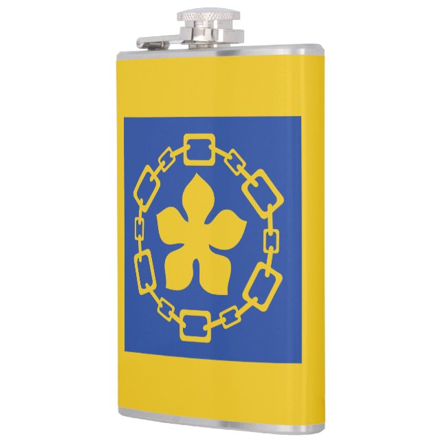 Flagge von Hamilton, Ontario Flask Flachmann (Links)