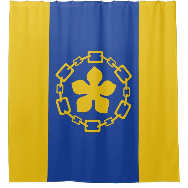 Flagge von Hamilton (Ontario, Kanada) Duschvorhang (Vorderseite)