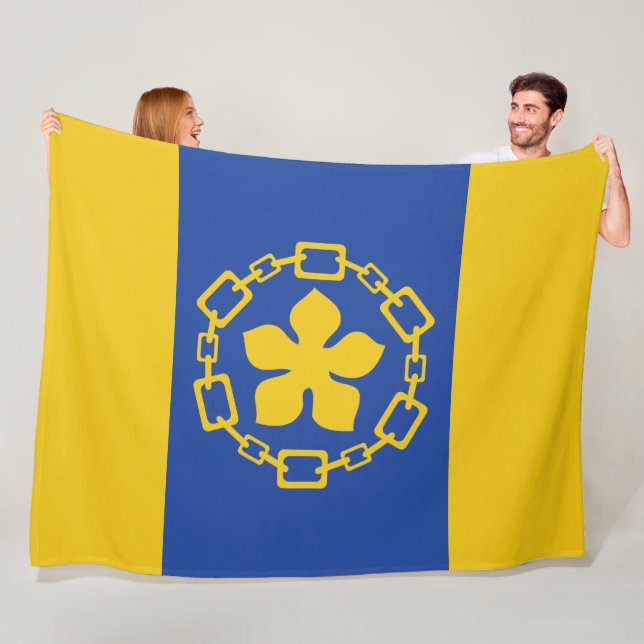 Flagge von Hamilton (Ontario, Kanada) Fleecedecke (Beispiel)