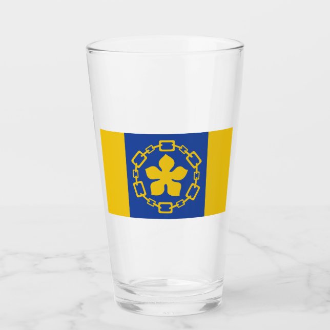 Flagge von Hamilton (Ontario, Kanada) Glas (Vorderseite)