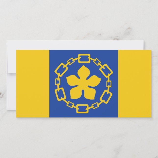 Flagge von Hamilton (Ontario, Kanada) Karte (Vorderseite)