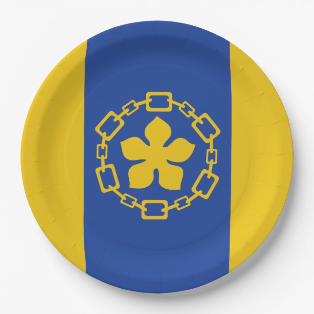 Flagge von Hamilton (Ontario, Kanada) Pappteller (Vorderseite)