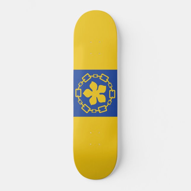 Flagge von Hamilton (Ontario, Kanada) Skateboard (Vorderseite)