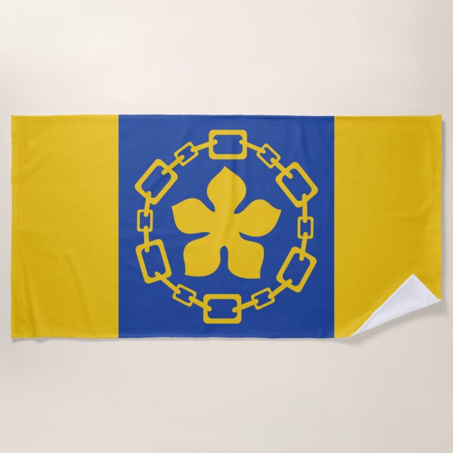 Flagge von Hamilton (Ontario, Kanada) Strandtuch (Vorderseite)