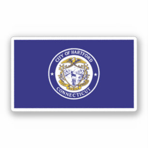 Flagge von Hartford, Connecticut Aufkleber