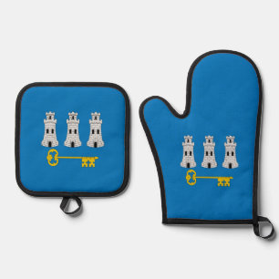 Flagge von Havanna, Kuba Trifold-Geldbeutel Ofenhandschuh & Topflappen-Set