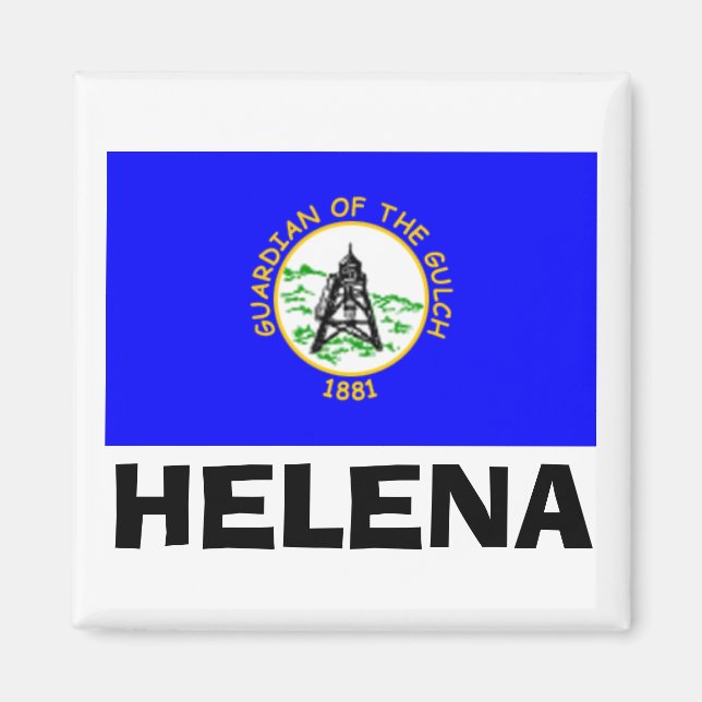 Flagge von Helena, Montana Magnet (Vorne)