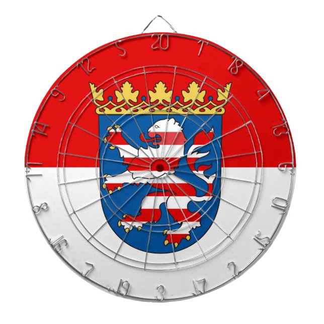 Flagge von Hesse Dartboard Dartscheibe (vorne)