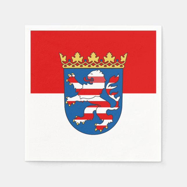 Flagge von Hessen Papier Servietten (Vorderseite)