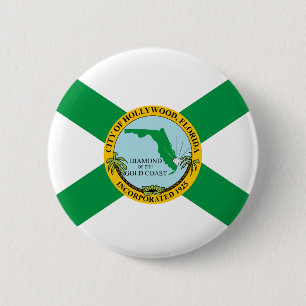 Flagge von Hollywood, Florida Button