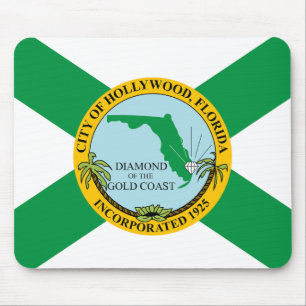 Flagge von Hollywood, Florida Mousepad