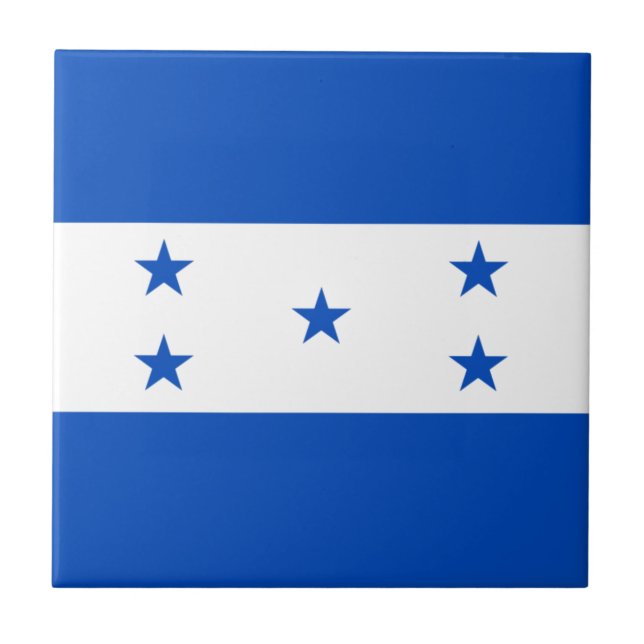 Flagge von Honduras Fliese (Vorderseite)