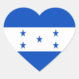 Flagge von Honduras Herz-Aufkleber