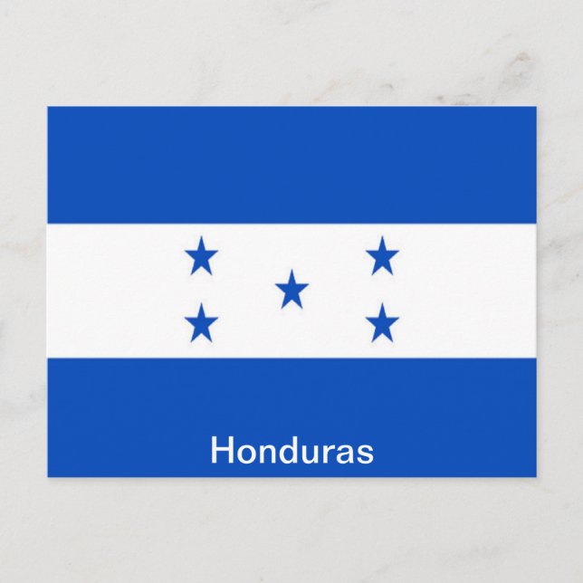 Flagge von Honduras Postkarte (Vorderseite)