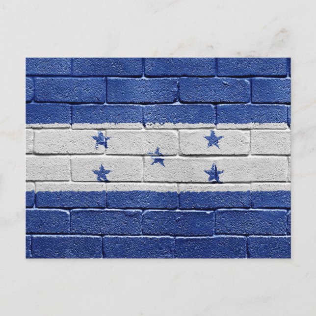 Flagge von Honduras Postkarte (Vorderseite)