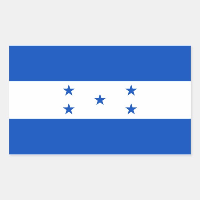 Flagge von Honduras Rechteckiger Aufkleber (Vorderseite)