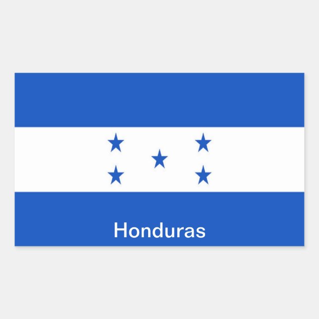 Flagge von Honduras Rechteckiger Aufkleber (Vorderseite)
