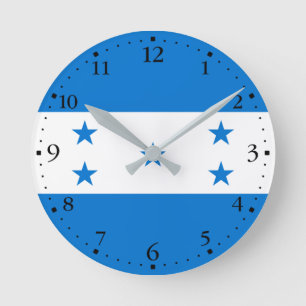 Flagge von Honduras Runde Wanduhr