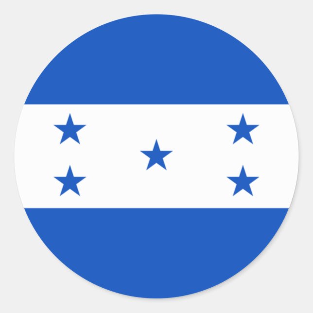 Flagge von Honduras Runder Aufkleber (Vorderseite)