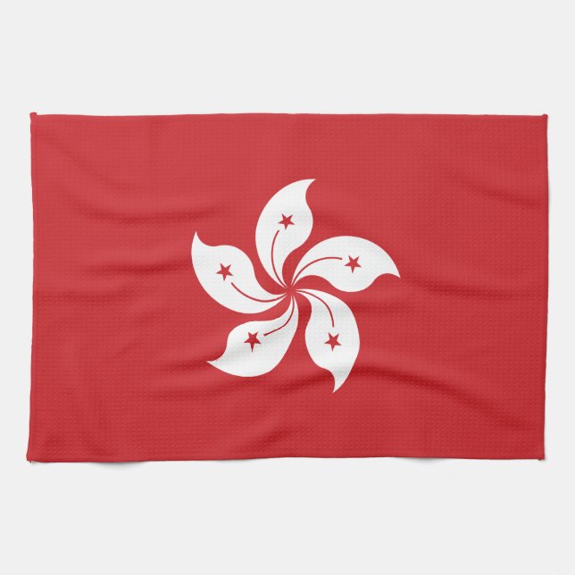 Flagge von Hong Kong Küchentuch (Horizontal)
