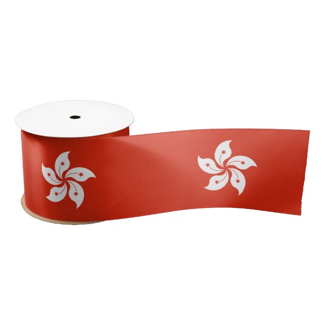 Flagge von Hong Kong Satin Ribbon Satinband (Spule)