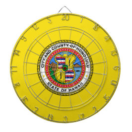 Flagge von Honolulu (Hawaii) Dartscheibe