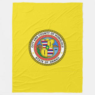 Flagge von Honolulu, Hawaii Fleece Blanket