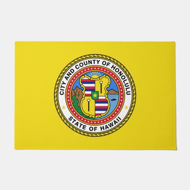 Flagge von Honolulu (Hawaii) Fußmatte (Vorderseite)