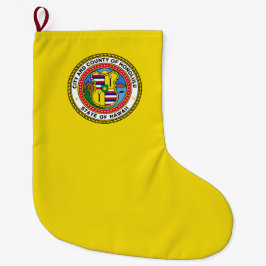 Flagge von Honolulu (Hawaii) Großer Weihnachtsstrumpf