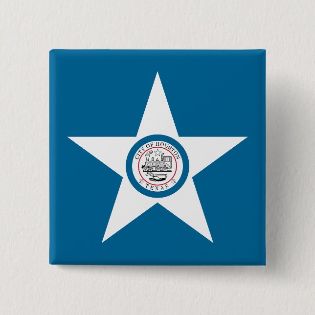 Flagge von Houston, Texas Button (Vorderseite)