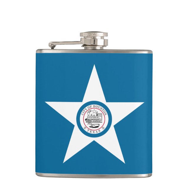Flagge von Houston, Texas Hip Flask Flachmann (Vorderseite)