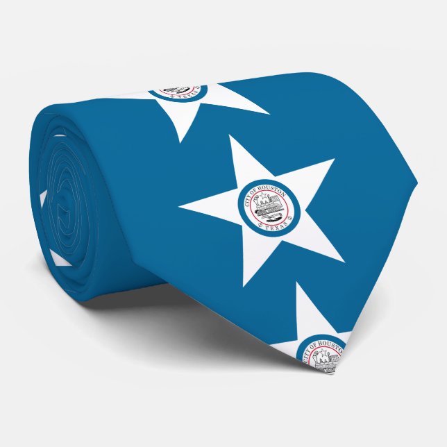 Flagge von Houston, Texas Neck Tie Krawatte (Gerollt)