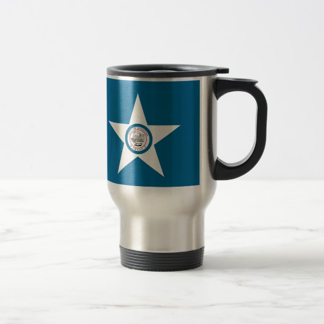 Flagge von Houston, Texas Travel Mug Reisebecher (Rechts)