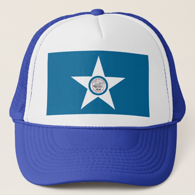 Flagge von Houston, Texas Trucker Hat Truckerkappe (Vorderseite)