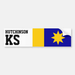 Flagge von Hutchinson, Kansas Autoaufkleber