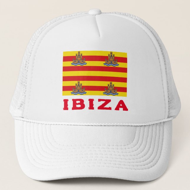 Flagge von Ibiza, SPANIEN Truckerkappe (Vorderseite)