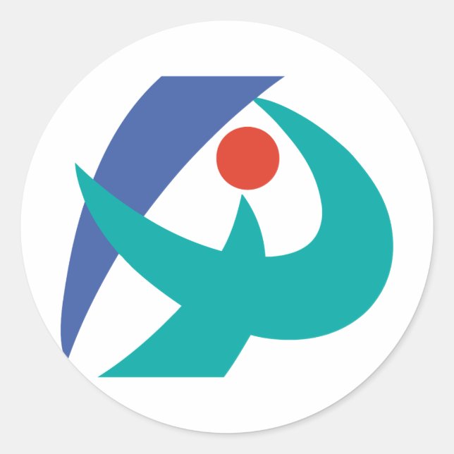 Flagge von Iga, Mie, Japan Runder Aufkleber (Vorderseite)