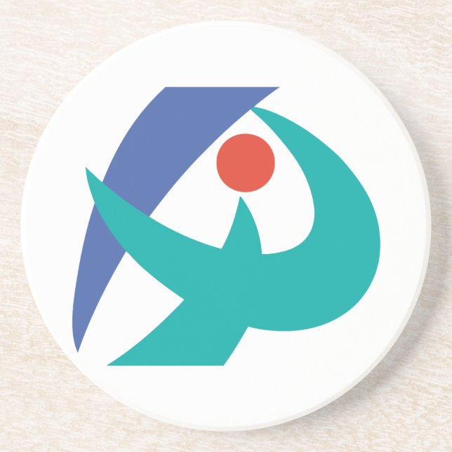 Flagge von Iga, Mie, Japan Sandstein Untersetzer (Vorne)