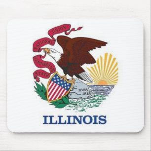 Flagge von Illinois Mousepad